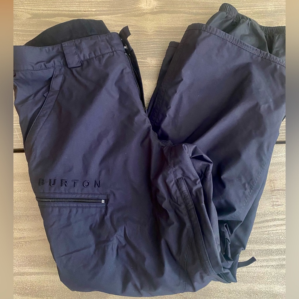 Black Burton snowboard pants.  Size Large.